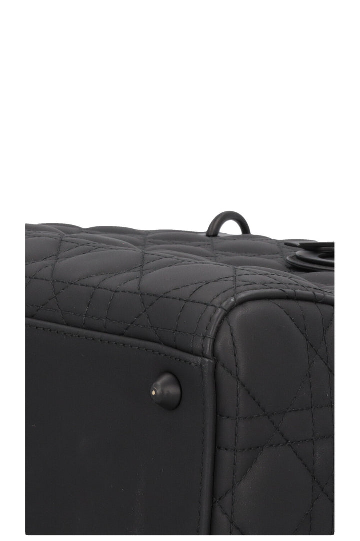 CHRISTIAN DIOR Large Lady Dior Bag So Black