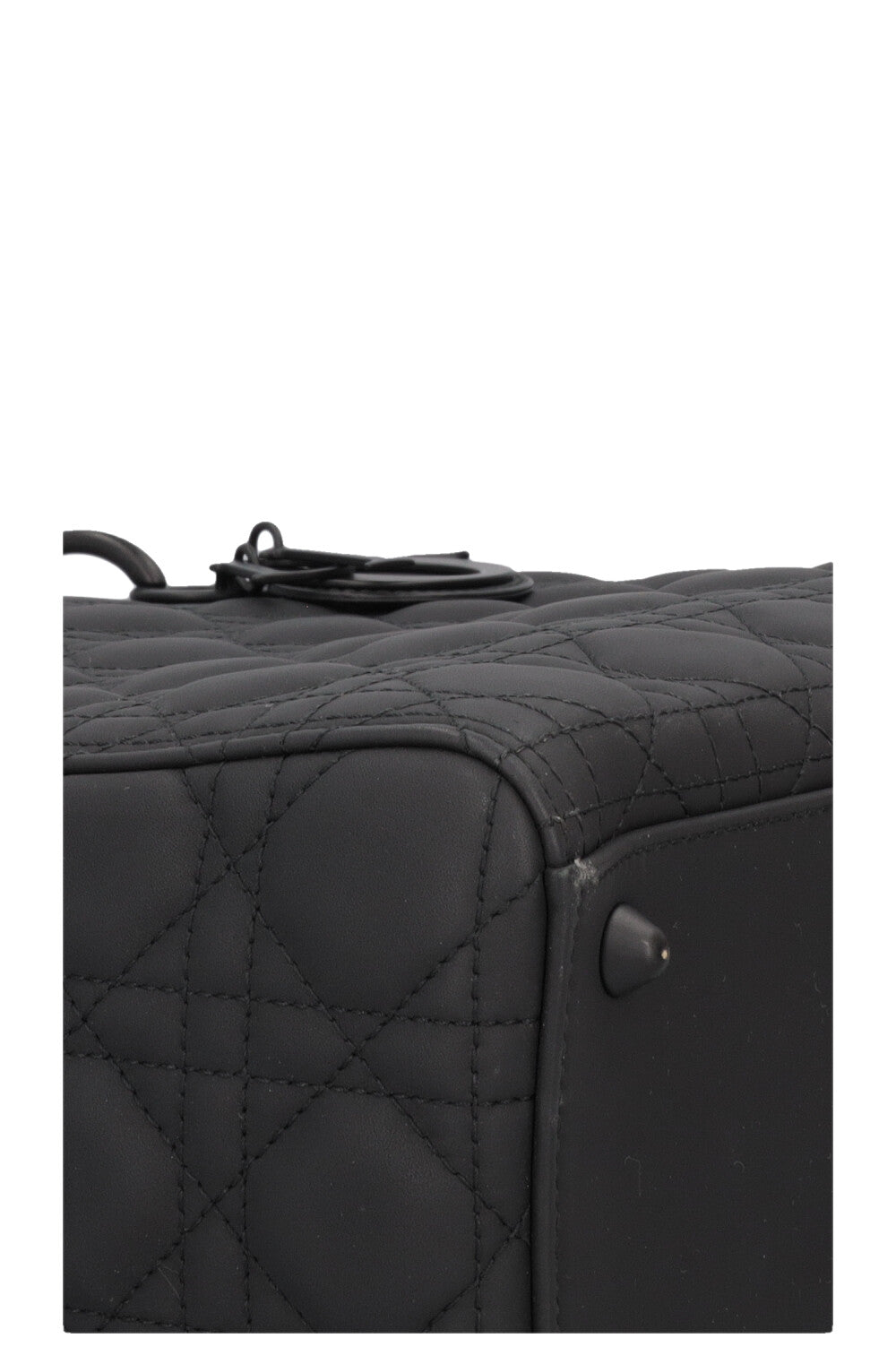 CHRISTIAN DIOR Large Lady Dior Bag So Black