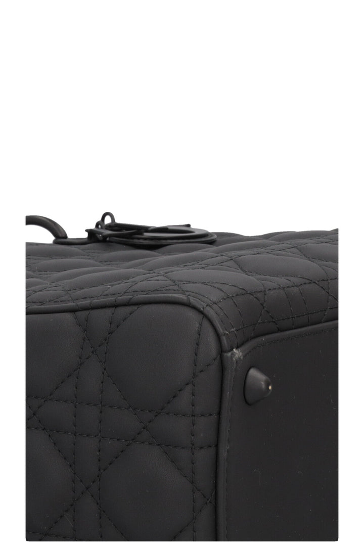 CHRISTIAN DIOR Large Lady Dior Bag So Black