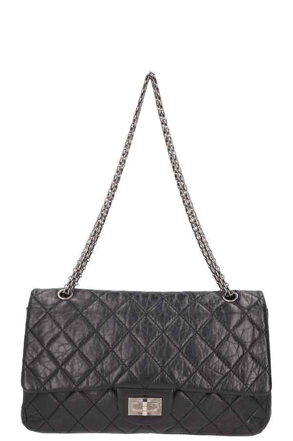 CHANEL Large 2.55 Reissue Crossbody Bag Leather Black
