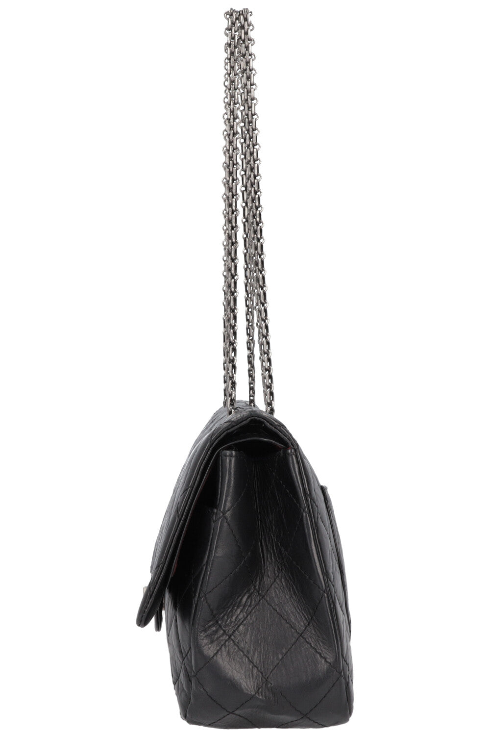 CHANEL Large 2.55 Reissue Crossbody Bag Leather Black