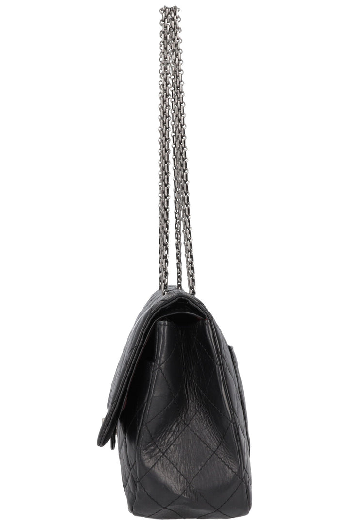 CHANEL Large 2.55 Reissue Crossbody Bag Leather Black