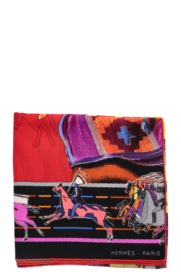 HERMÈS Carré en Carré Scarf 140 Cashmere Multicolor