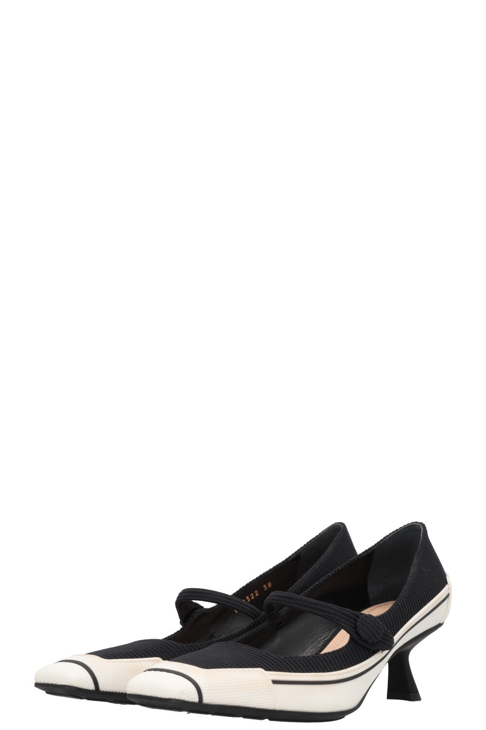 CHRISTIAN DIOR Mot Heels Black White