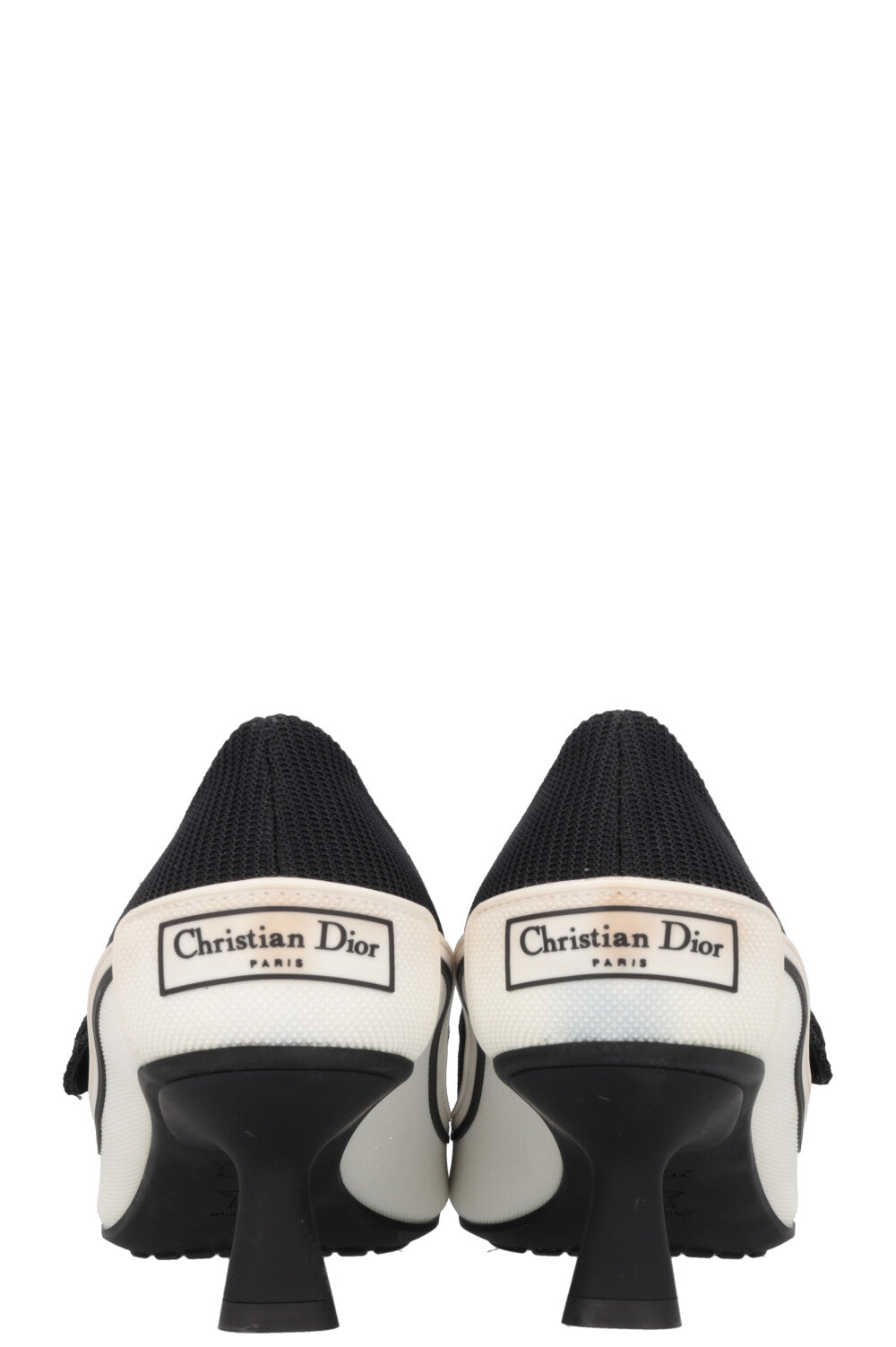 CHRISTIAN DIOR Mot Heels Black White