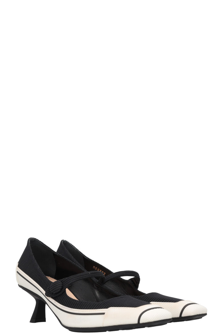 CHRISTIAN DIOR Mot Heels Black White