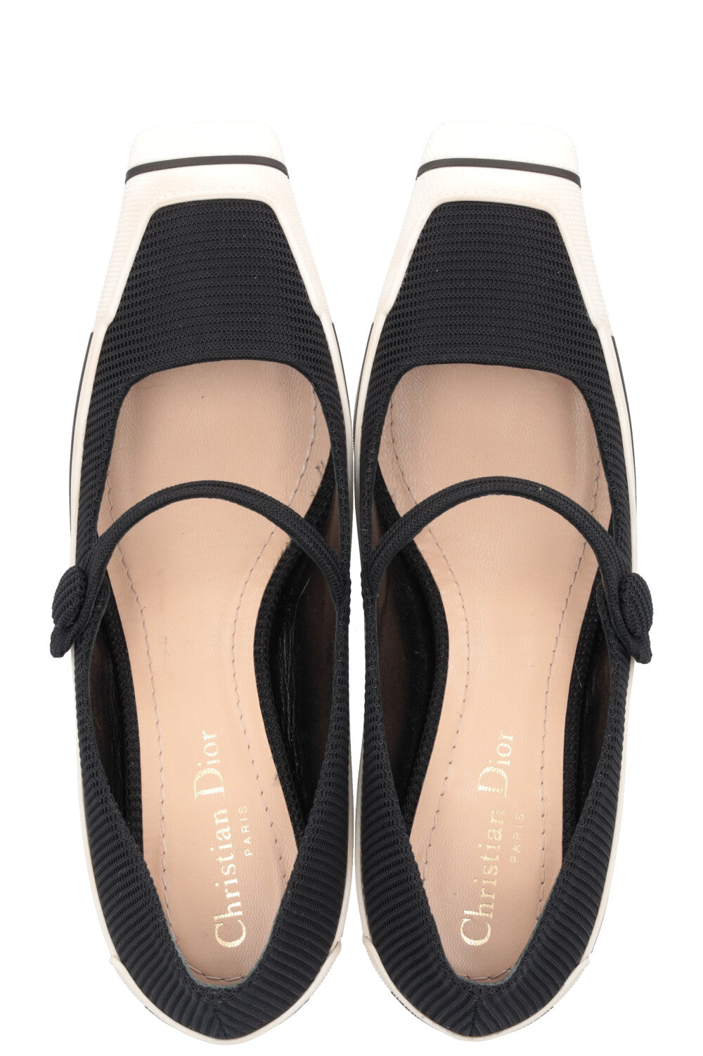 CHRISTIAN DIOR Mot Heels Black White