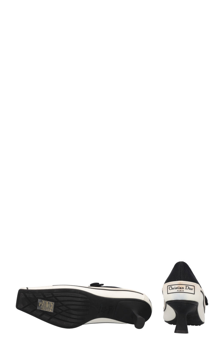 CHRISTIAN DIOR Mot Heels Black White