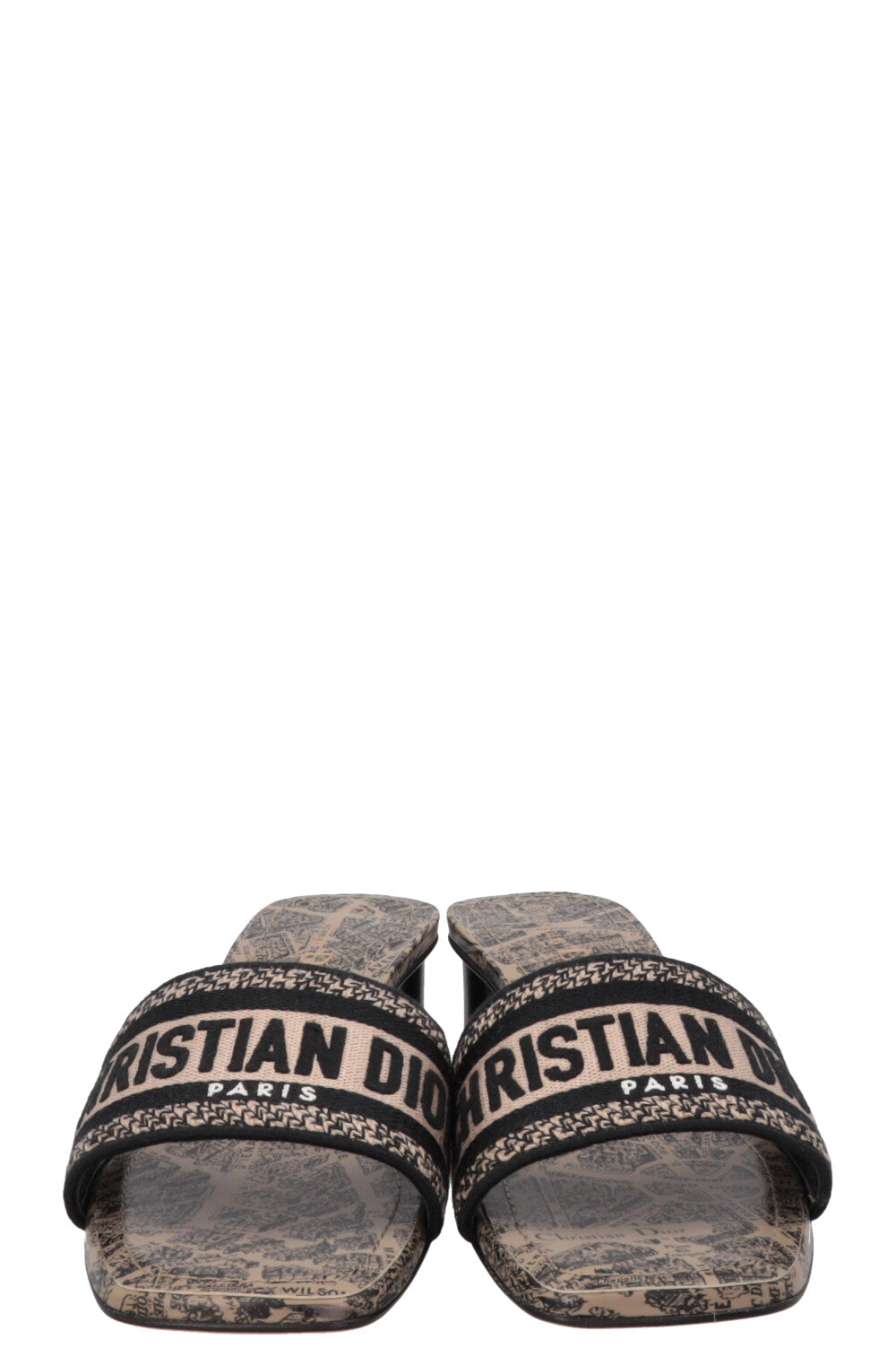 CHRISTIAN DIOR Dway Heeled Slides Brown