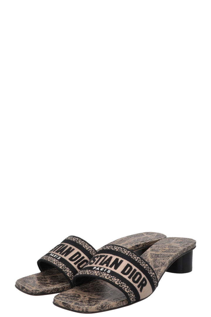 CHRISTIAN DIOR Dway Heeled Slides Brown