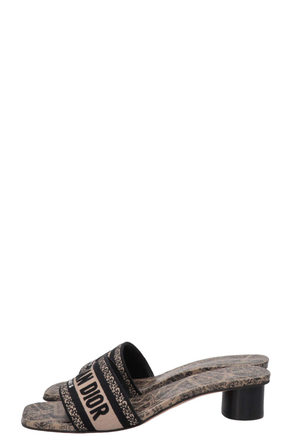 CHRISTIAN DIOR Dway Heeled Slides Brown