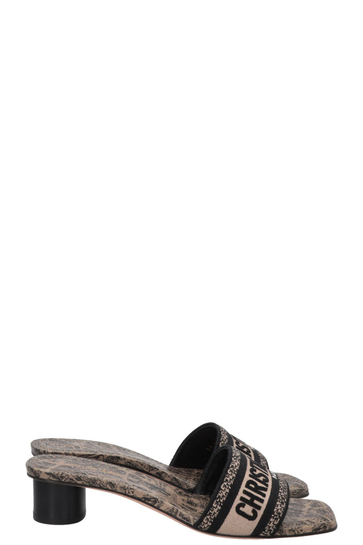 CHRISTIAN DIOR Dway Heeled Slides Brown