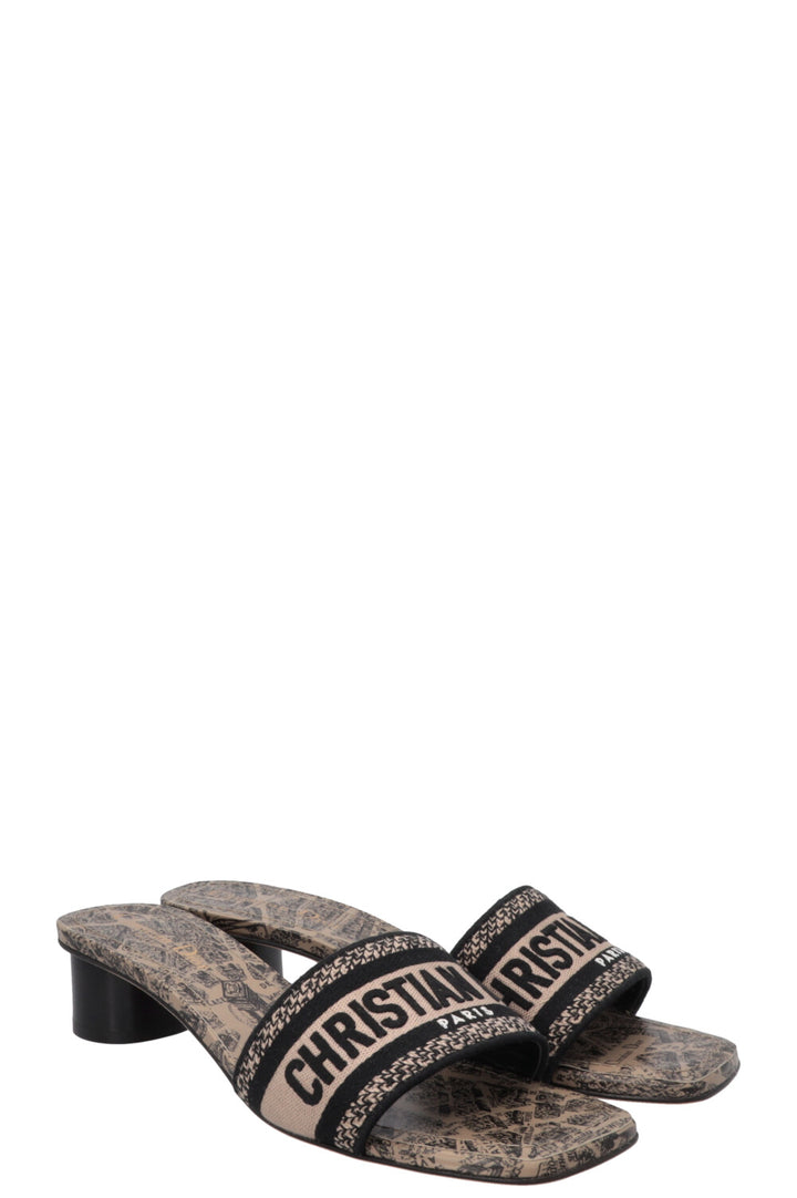 CHRISTIAN DIOR Dway Heeled Slides Brown