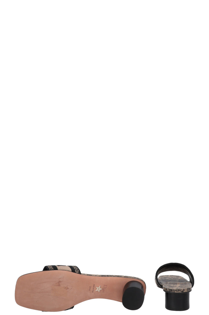 CHRISTIAN DIOR Dway Heeled Slides Brown