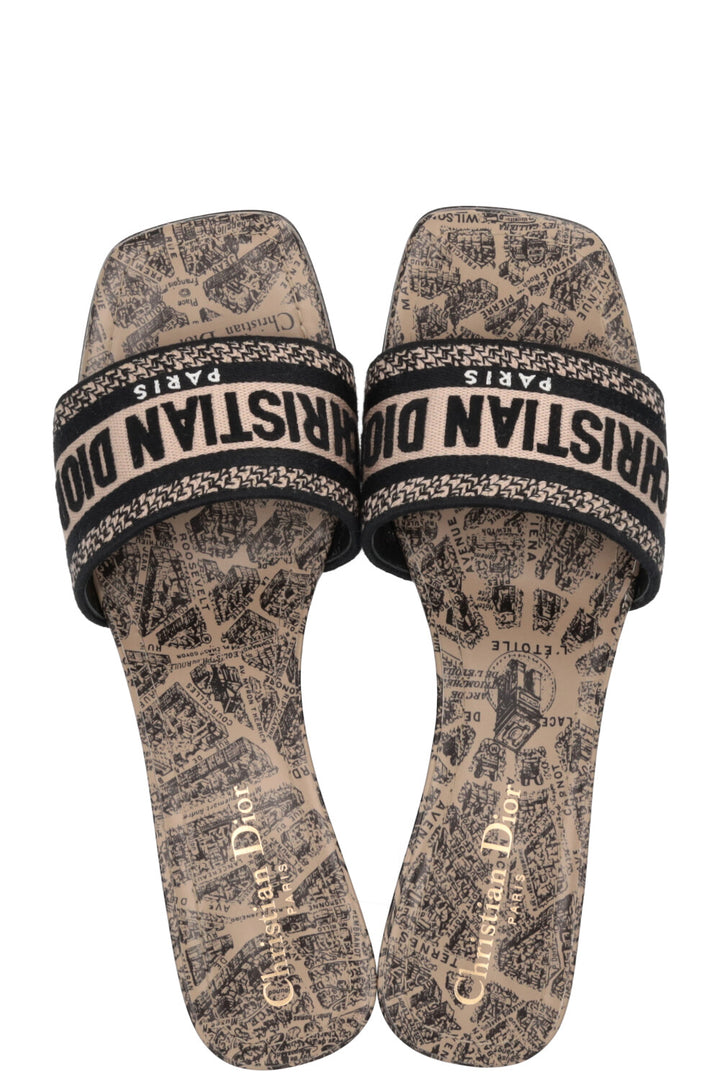 CHRISTIAN DIOR Dway Heeled Slides Brown