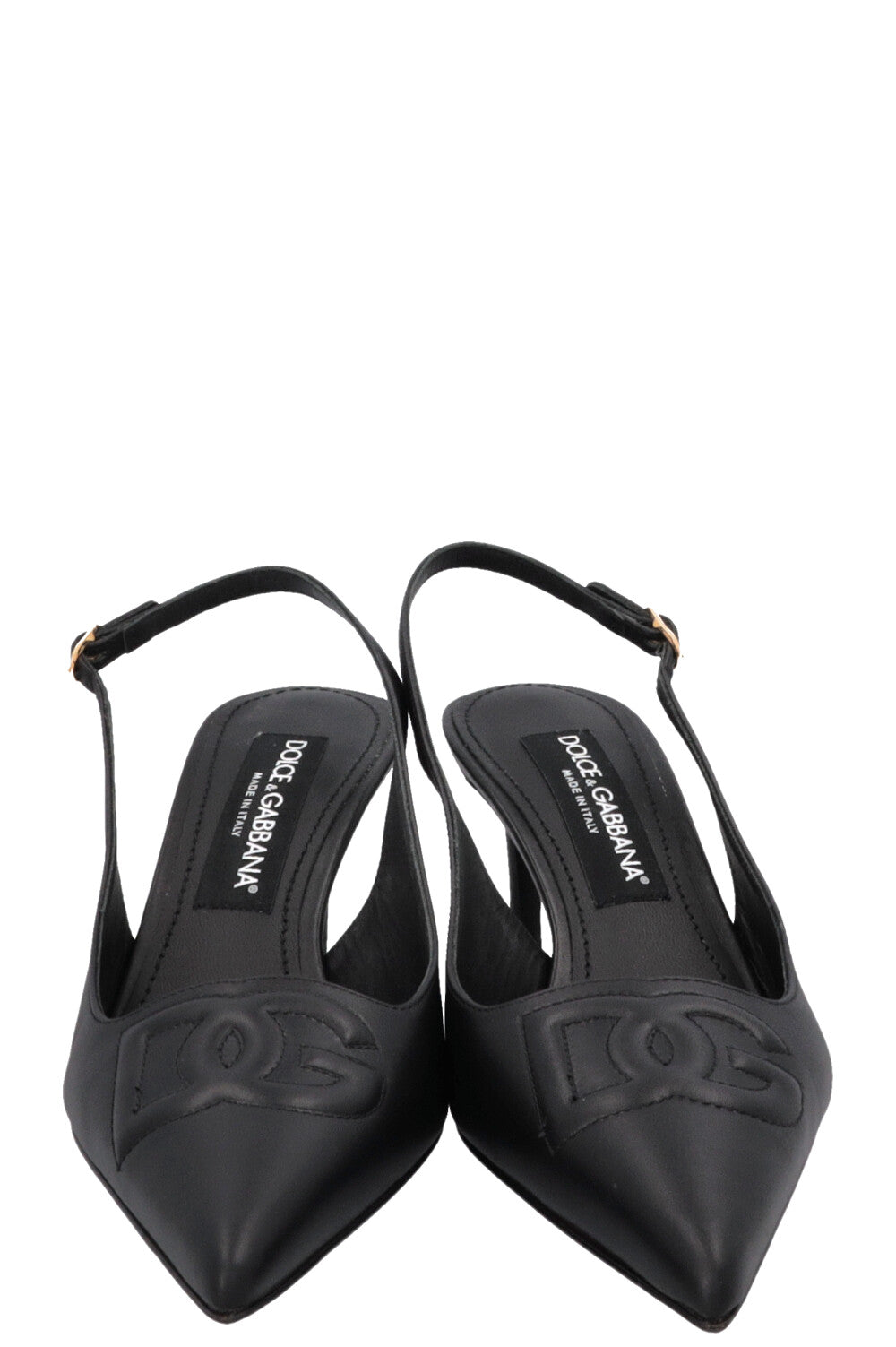 DOLCE&GABBANA DG Kitten Slingback Heels Black