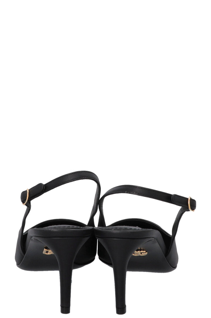 DOLCE&GABBANA DG Kitten Slingback Heels Black