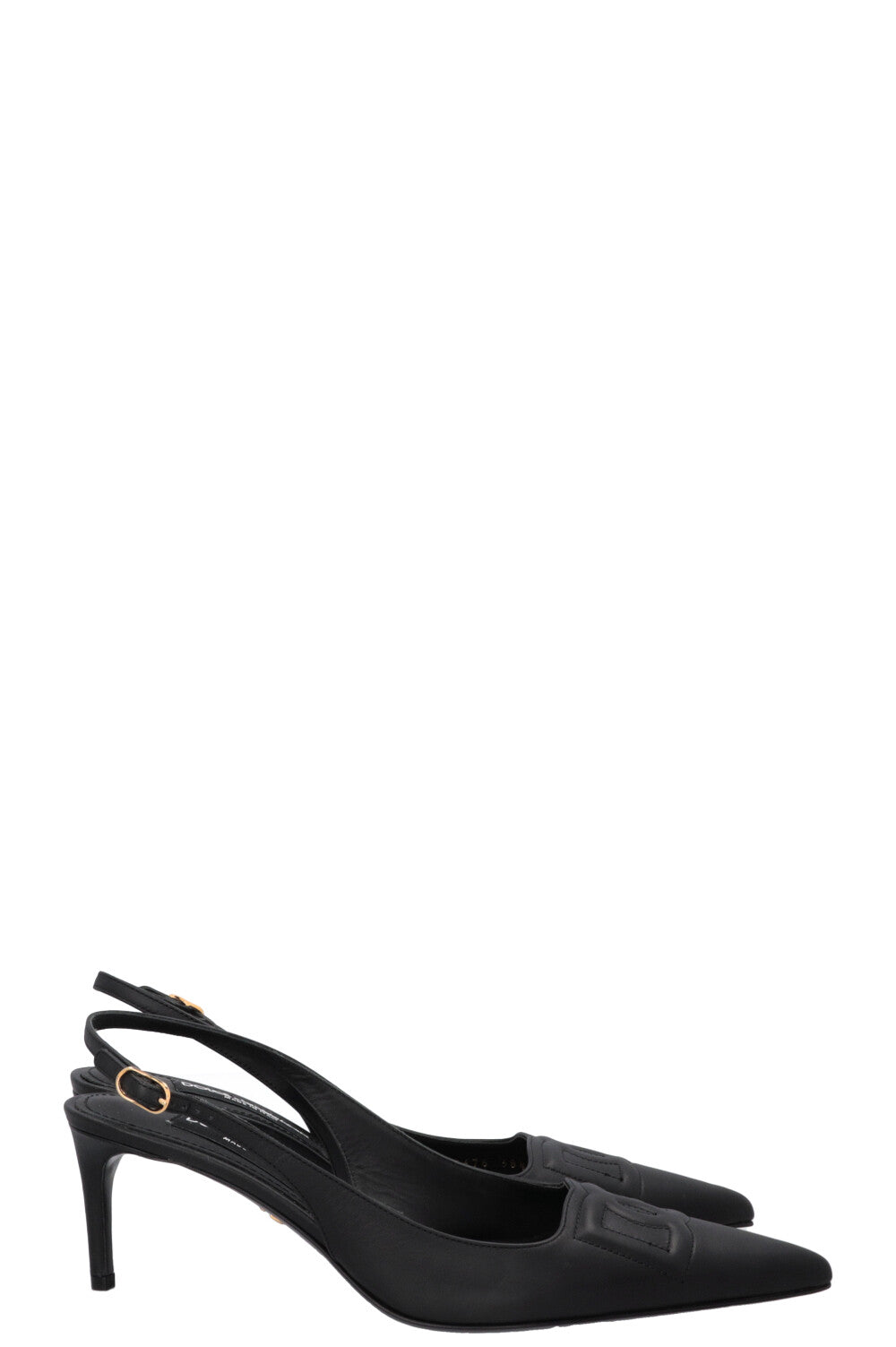 DOLCE&GABBANA DG Kitten Slingback Heels Black
