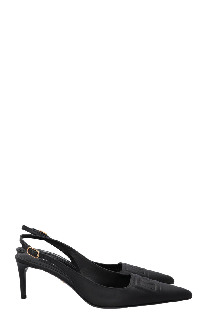 DOLCE&GABBANA DG Kitten Slingback Heels Black