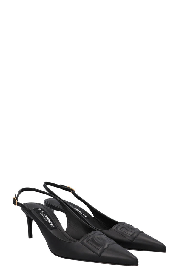 Escarpins à bride arrière DOLCE&amp;GABBANA DG Kitten noirs