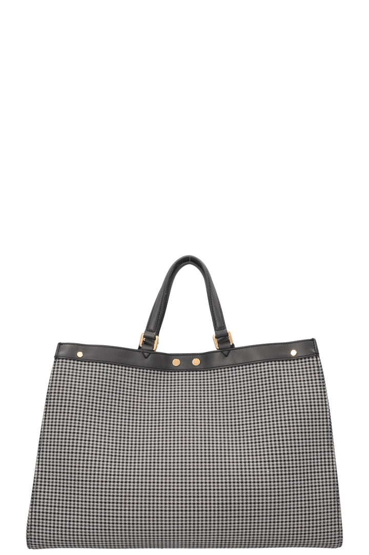 FENDI Peekaboo Zucca Print Tote Bag Petrol