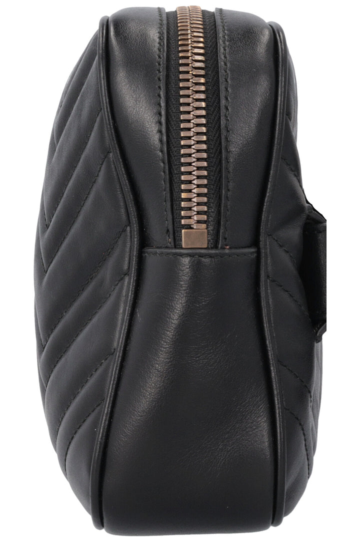 GUCCI Marmont Quilted Square Belt Bag Black