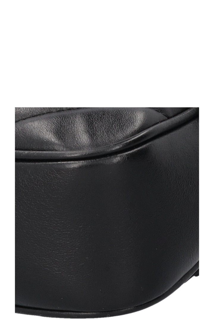 GUCCI Marmont Quilted Square Belt Bag Black