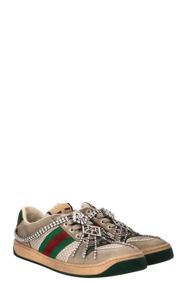 GUCCI Screener Art Deco GG Sneakers Grey