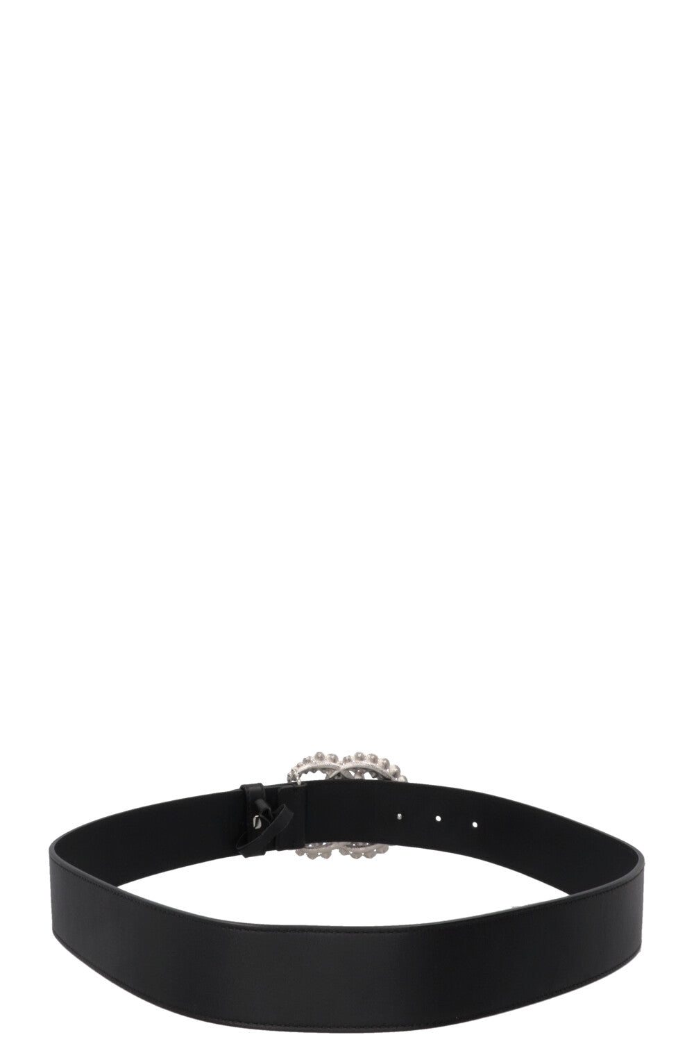GUCCI Marmont GG Cristaux Ceinture Cuir Noir