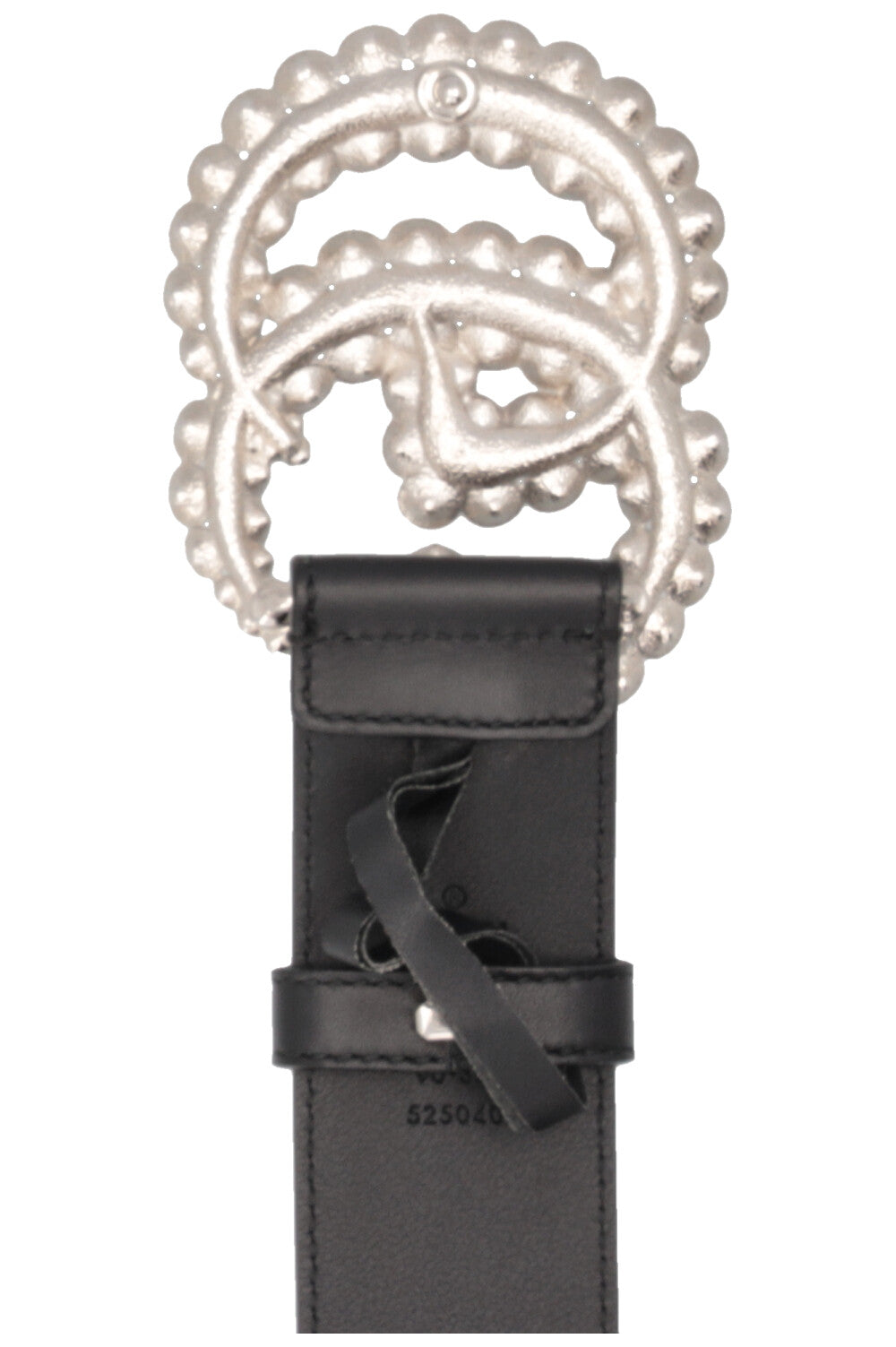 GUCCI Marmont GG Cristaux Ceinture Cuir Noir