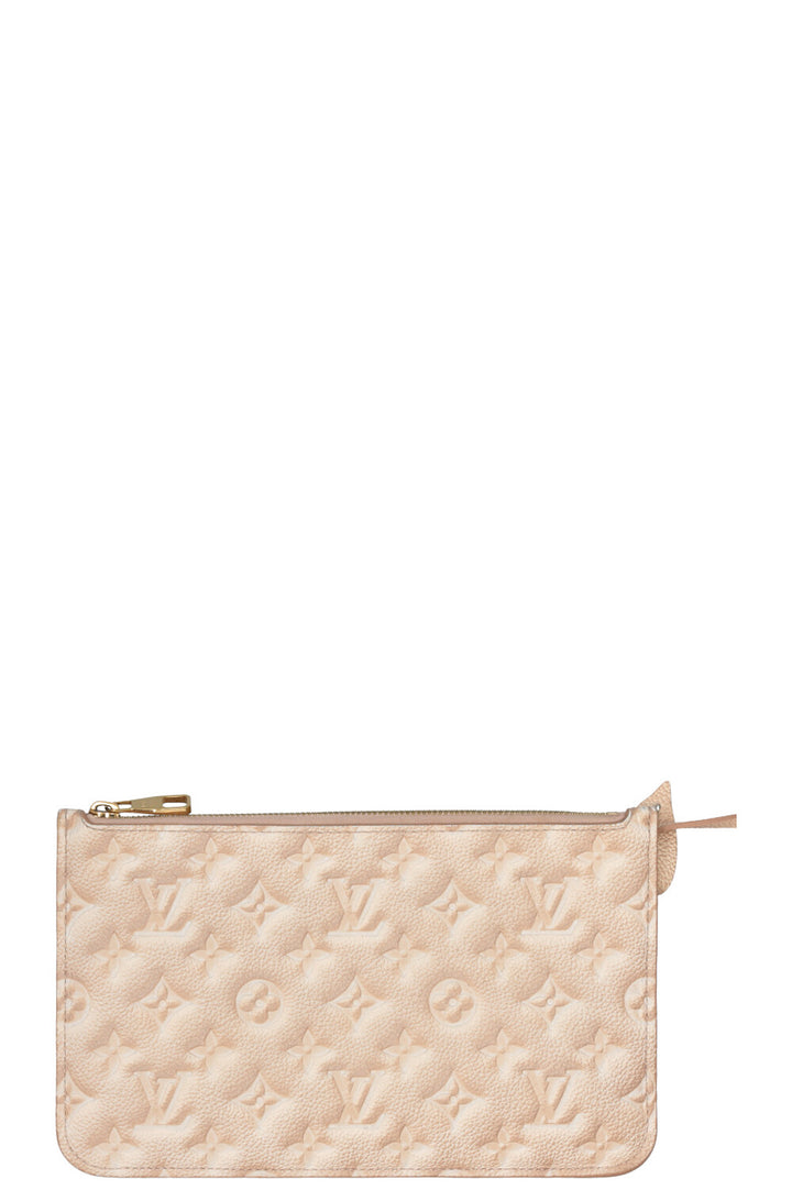 LOUIS VUITTON Stardust Empreinte Neverfull MM Leather Beige
