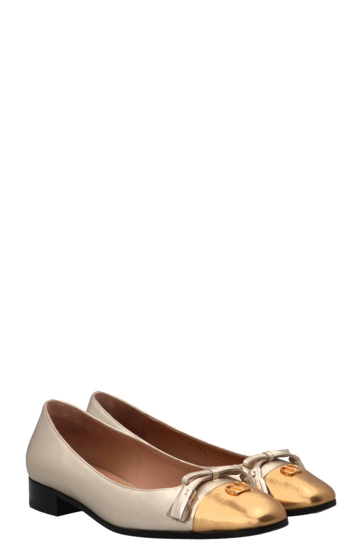 VALENTINO Valet Du Roi Ballerinas Gold