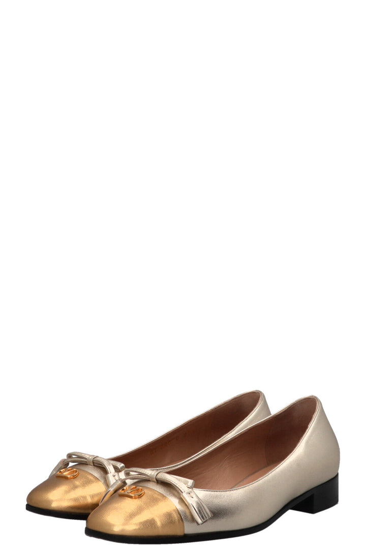 VALENTINO Valet Du Roi Ballerinas Gold