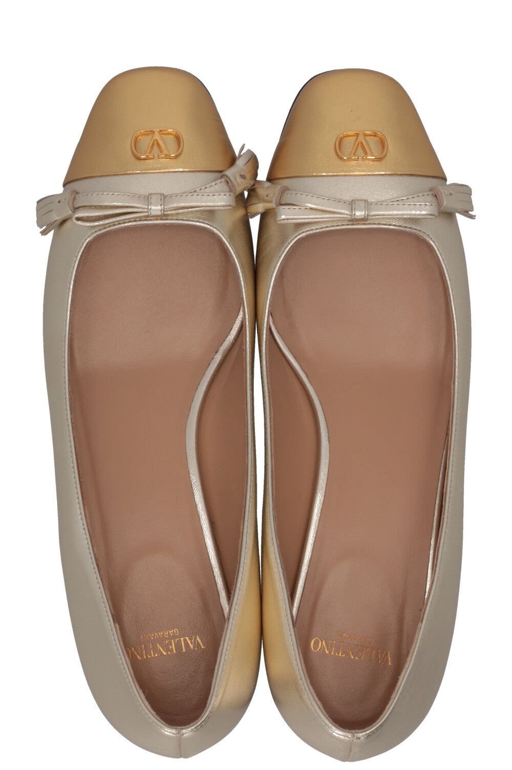 VALENTINO Valet Du Roi Ballerinas Gold