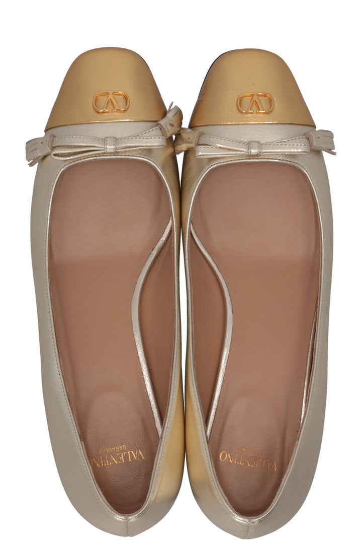 VALENTINO Valet Du Roi Ballerinas Gold