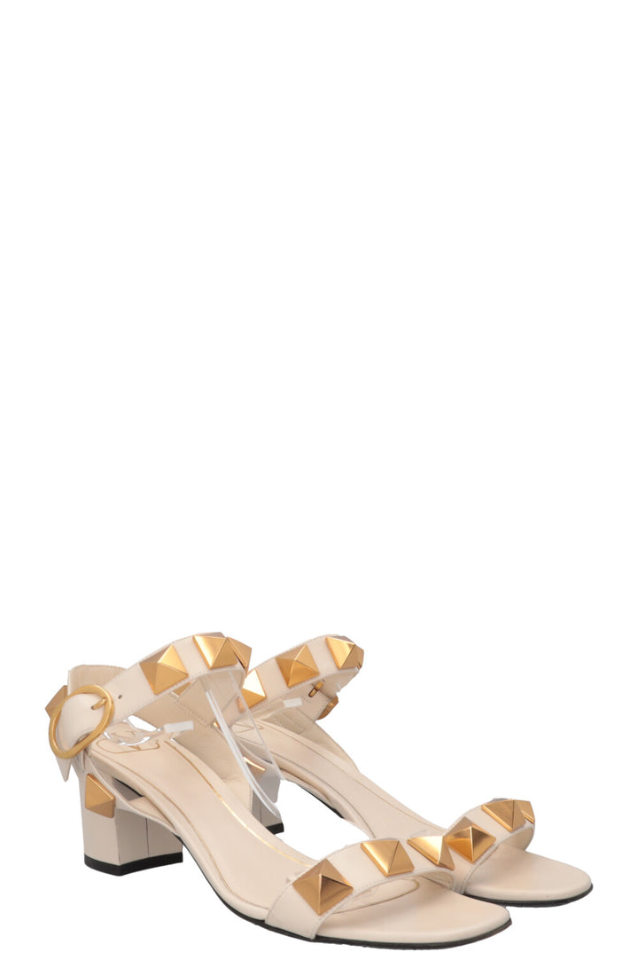 VALENTINO Roman Studs Sandals Ivory