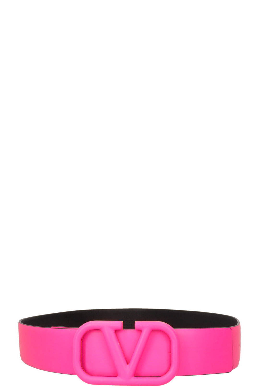 VALENTINO V Logo Belt Leather Hot Pink