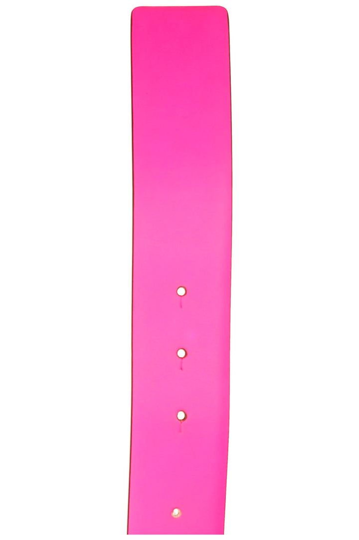 VALENTINO V Logo Belt Leather Hot Pink