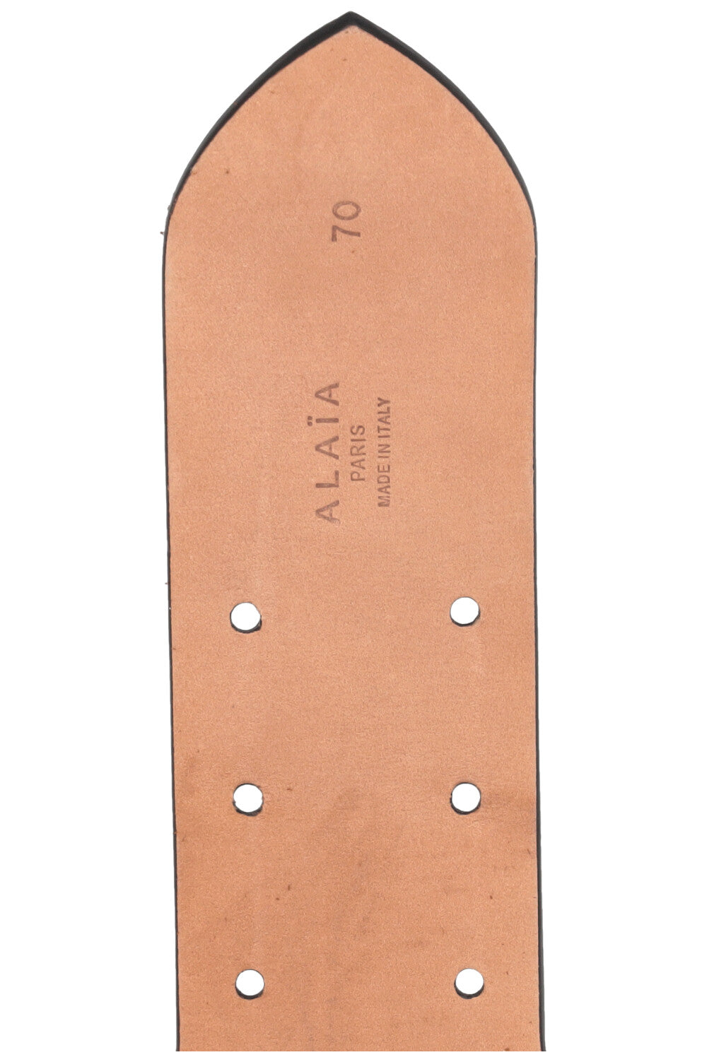 ALAÏA Laser Cut Waist Belt Leather Black