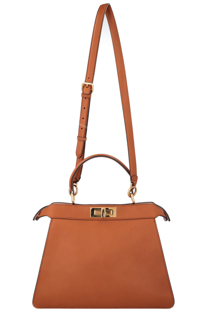 FENDI Peekabo Iseeu Medium Leather Cognac