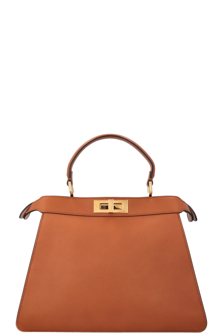 FENDI Peekabo Iseeu Medium Leather Cognac