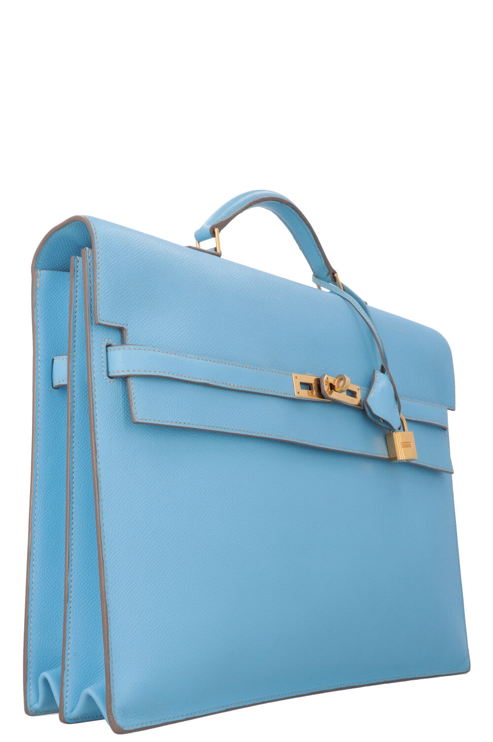 HERMÈS Kelly Depeches 38 Briefcase Blue Epsom