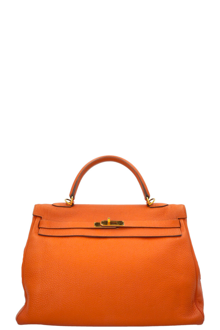 HERMÈS Kelly 35 Clémence Orange