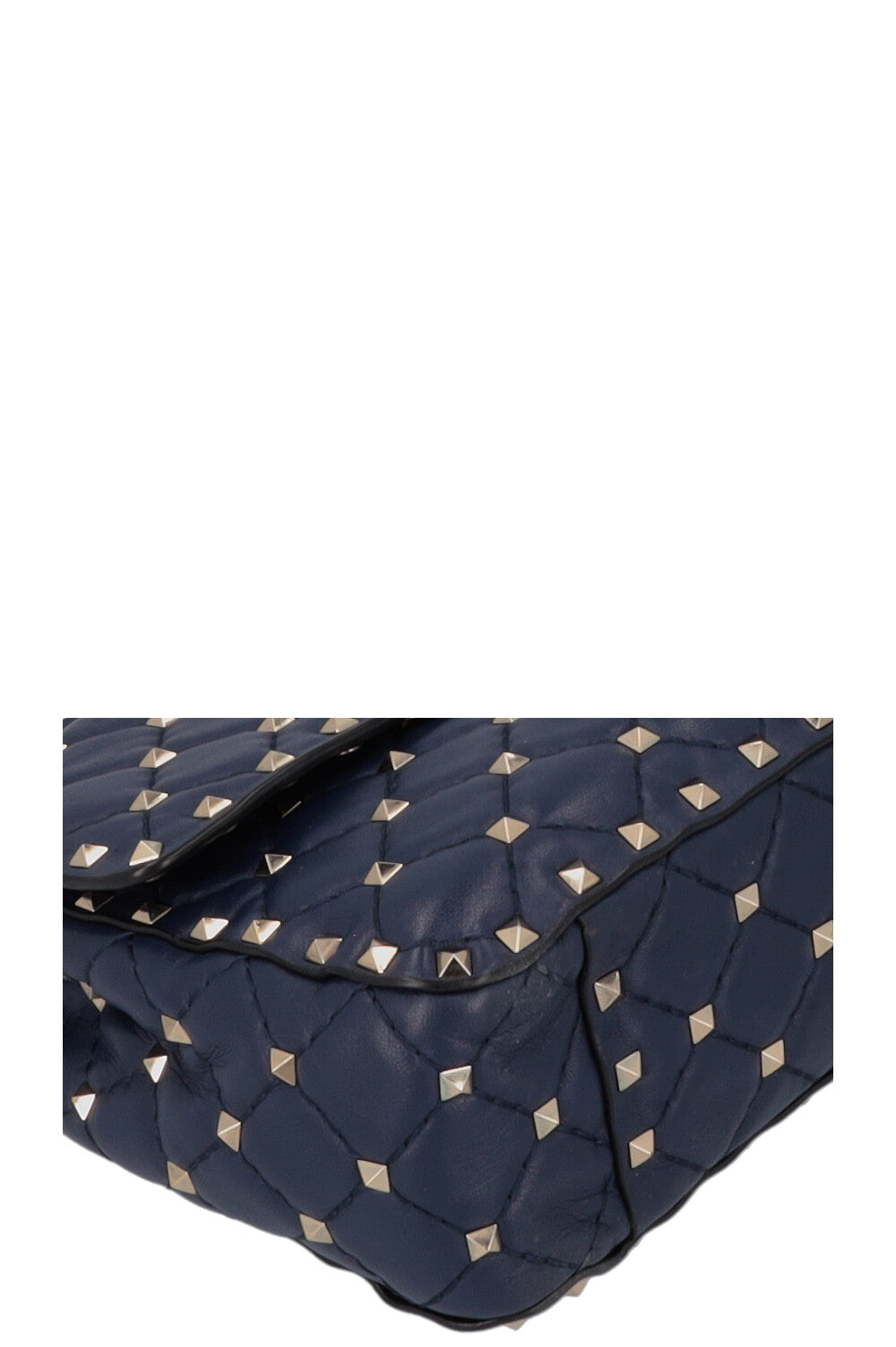 VALENTINO Medium Rockstud Spike Crossbody Bag Navy
