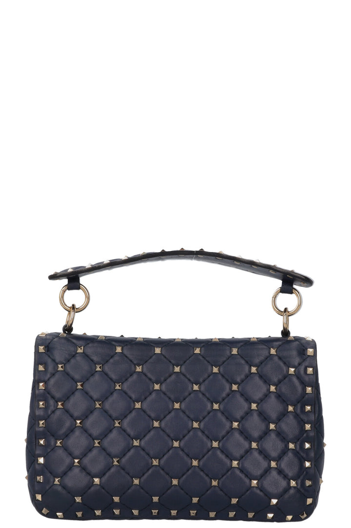 VALENTINO Medium Rockstud Spike Crossbody Bag Navy