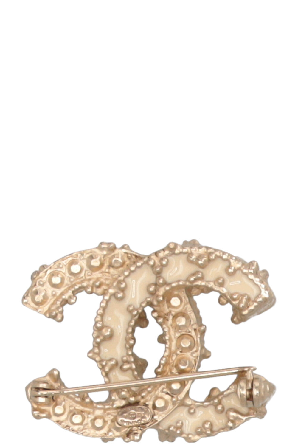 CHANEL 2012 CC Brooch White