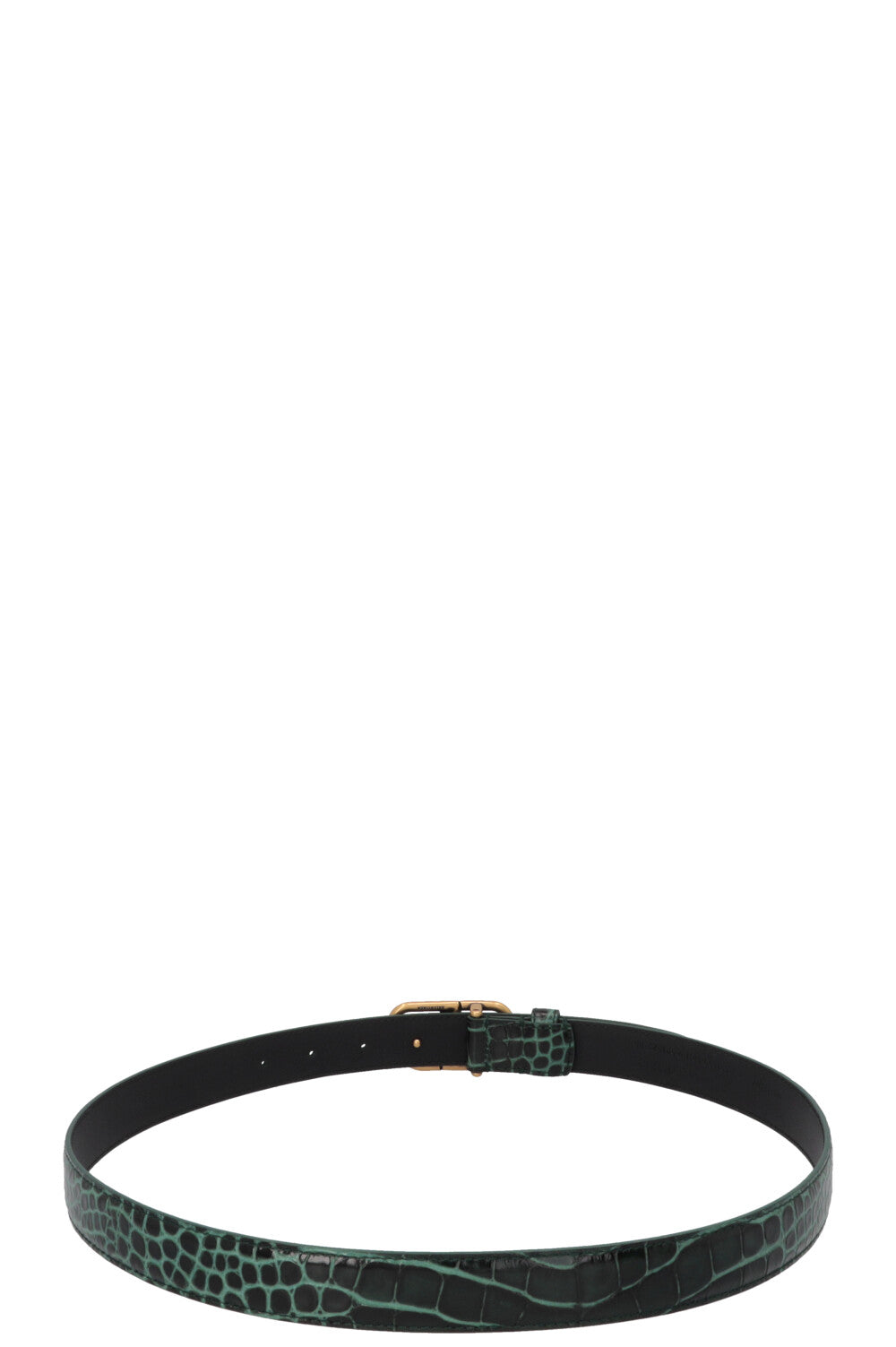 Ceinture BALENCIAGA BB Croco Verte