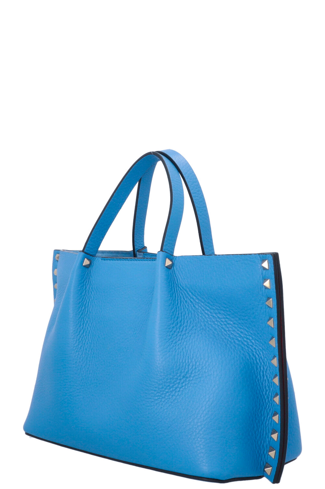 VALENTINO Small Rockstud Tote Bag Blue