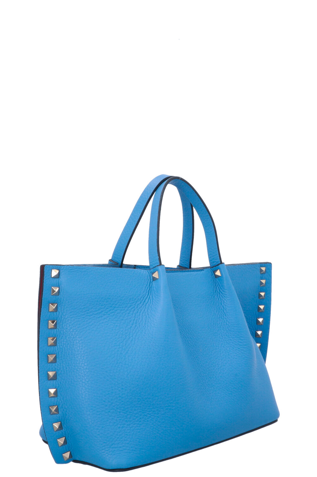VALENTINO Small Rockstud Tote Bag Blue