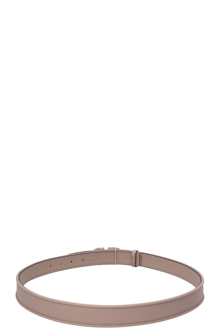 VALENTINO Studded VLogo Belt Nude